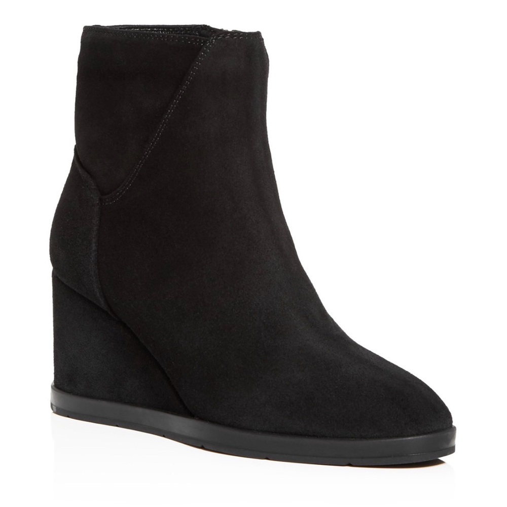 Dark Brown Aquatalia Judy Suede Wedge Ankle Boots